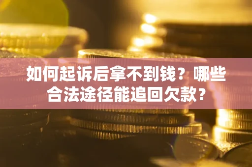 北京如何起诉后拿不到钱？哪些合法途径能追回欠款？