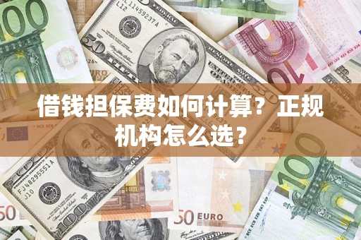 北京借钱担保费如何计算？正规机构怎么选？