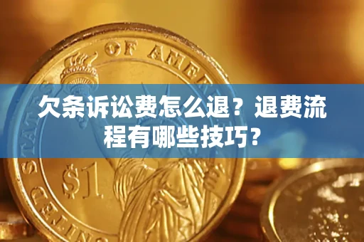 北京欠条诉讼费怎么退？退费流程有哪些技巧？