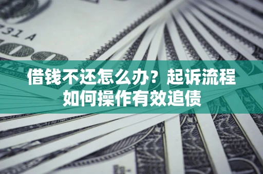 北京借钱不还怎么办？起诉流程如何操作有效追债