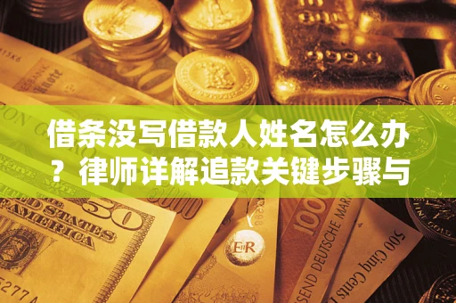 北京借条没写借款人姓名怎么办？律师详解追款关键步骤与证据链构建