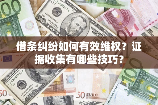 北京借条纠纷如何有效维权？证据收集有哪些技巧？